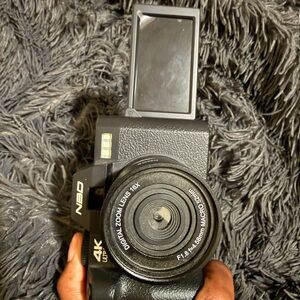 NBD 4K Digital Camera with Flip Screen - Black
